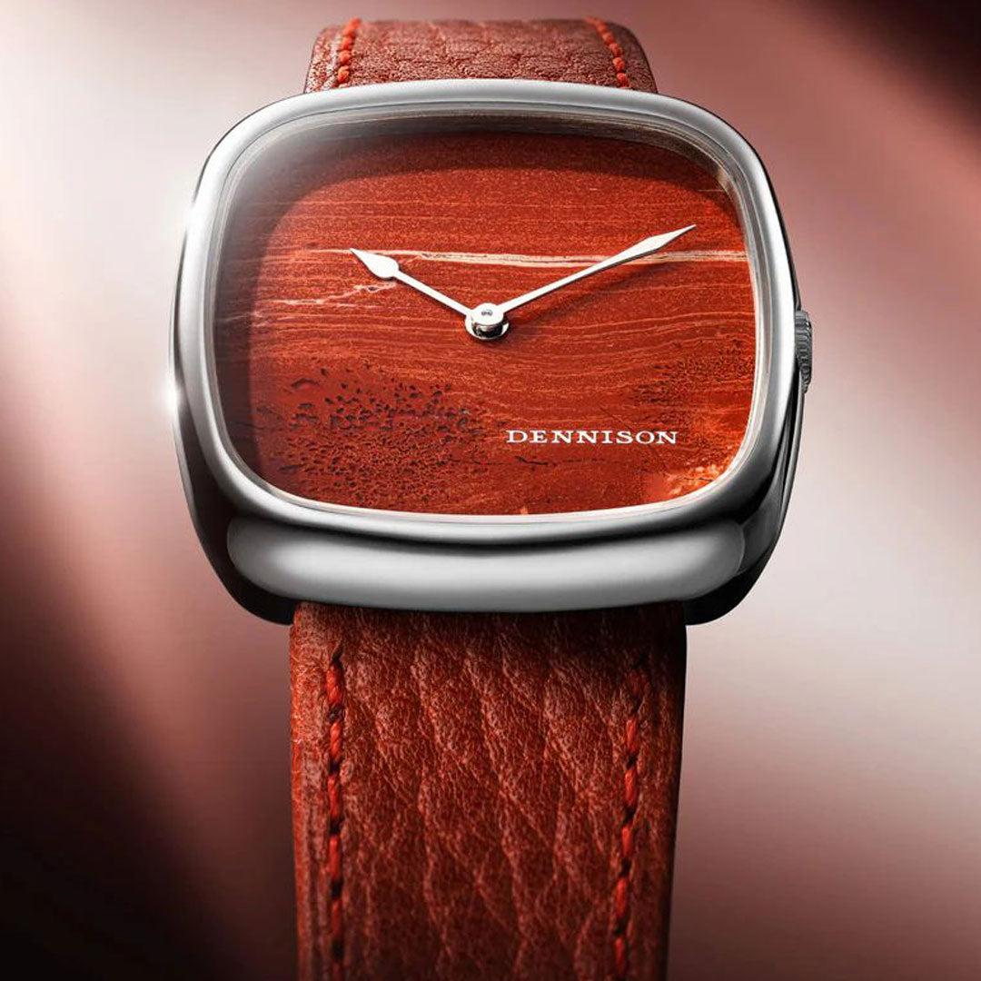 Natural Red Agate Stone In Steel