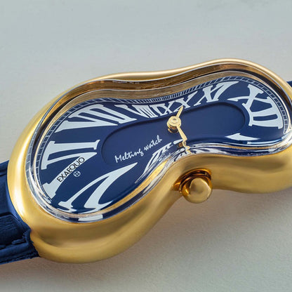 Melting Watch Gold Blue