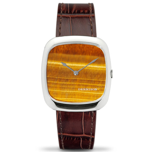 Natural Stone Tiger Eye in Steel