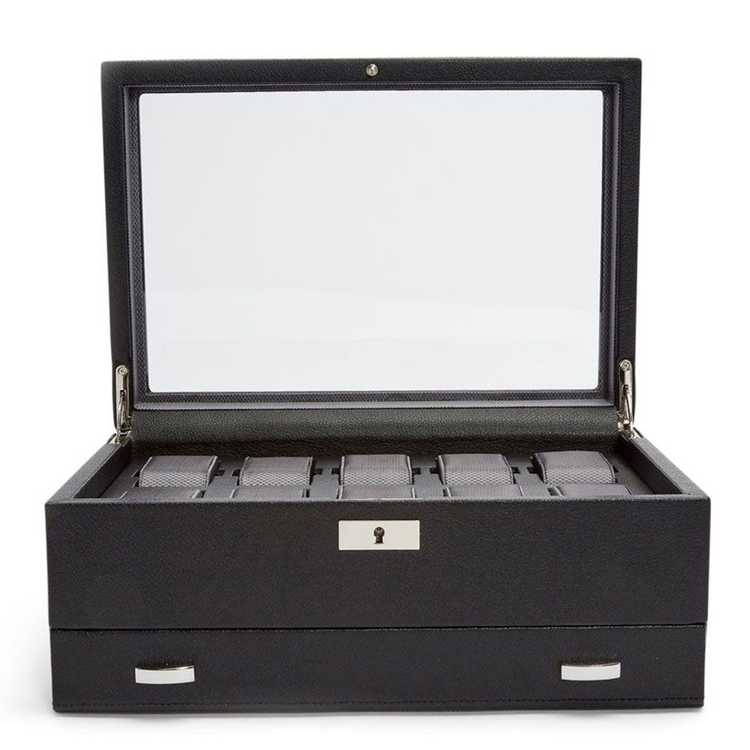 Classic 10 Piece Watch Box with Drawer