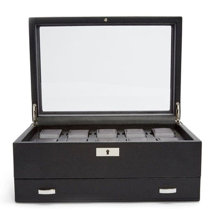 Classic 10 Piece Watch Box with Drawer