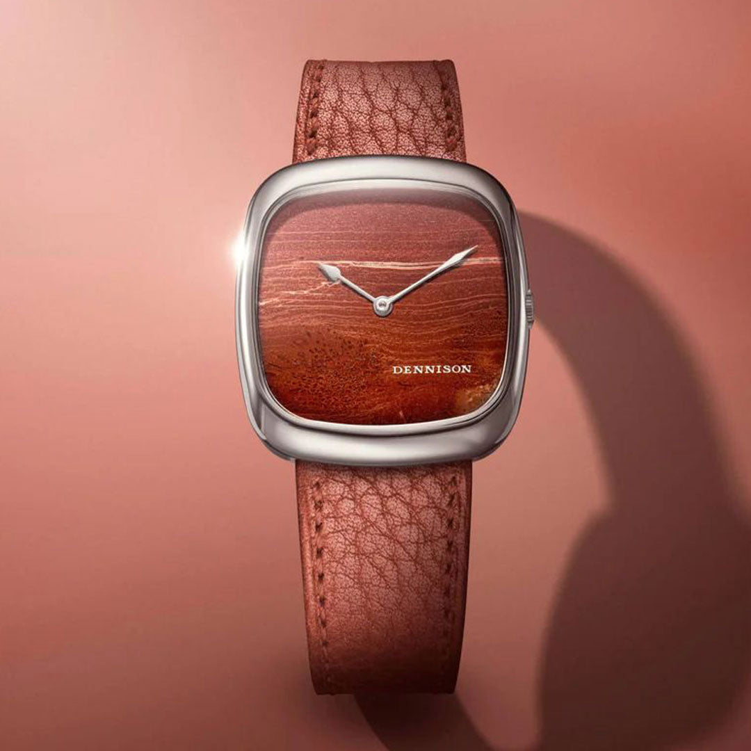 Natural Red Agate Stone In Steel