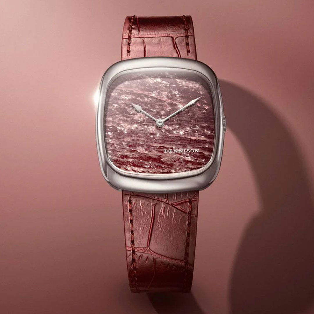 Natural Rubellite Stone In Steel