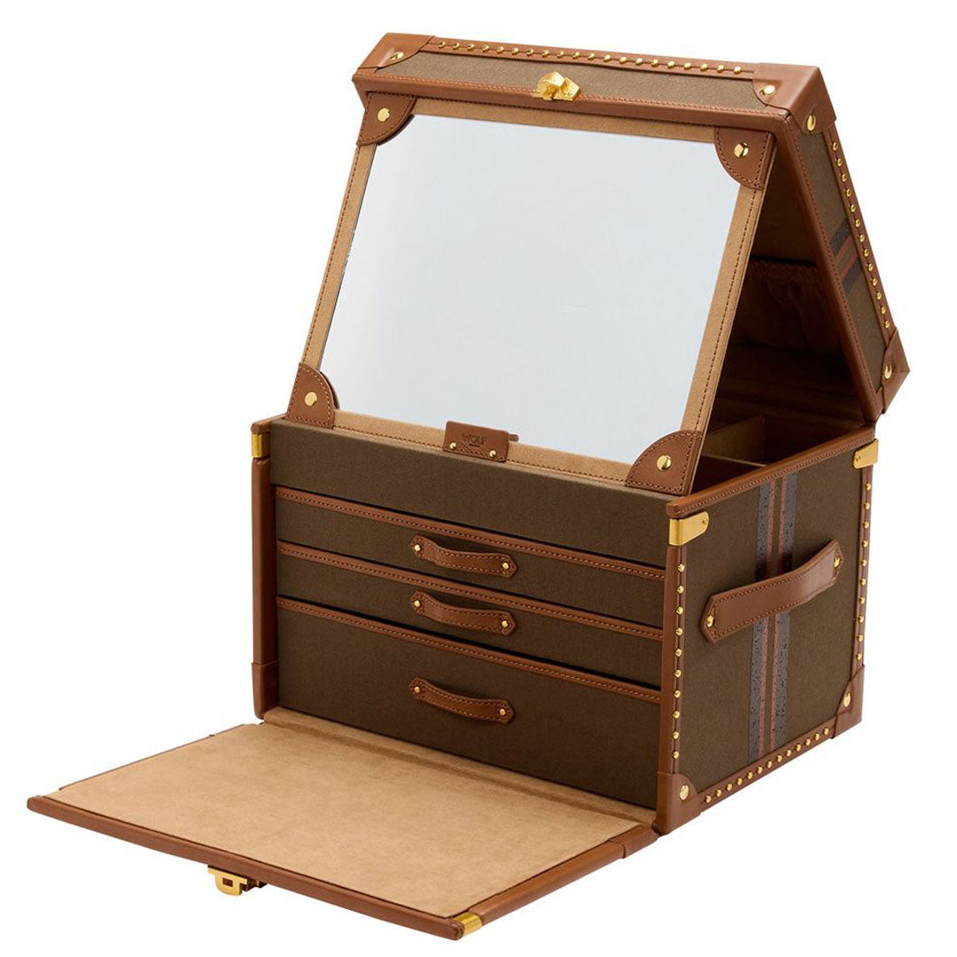 Ida Trunk Jewellery Box - Khaki