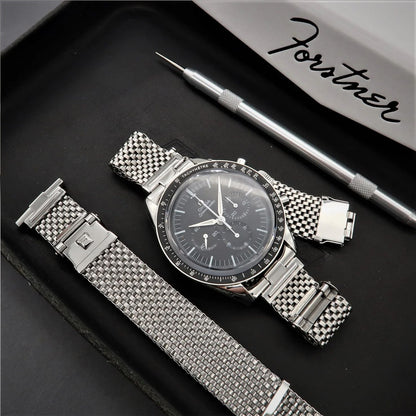 Forstner Komfit JB Mesh Watch Bracelet - Straight Ends