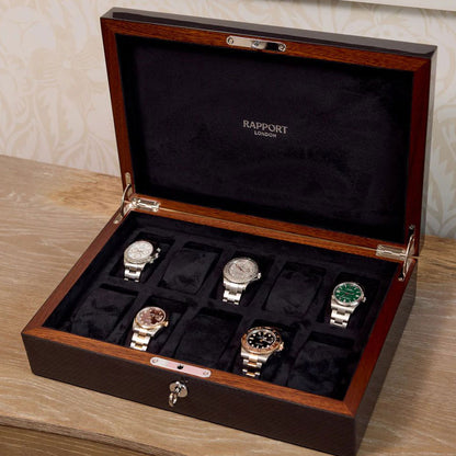 Carbon Fibre 10 Watch Box