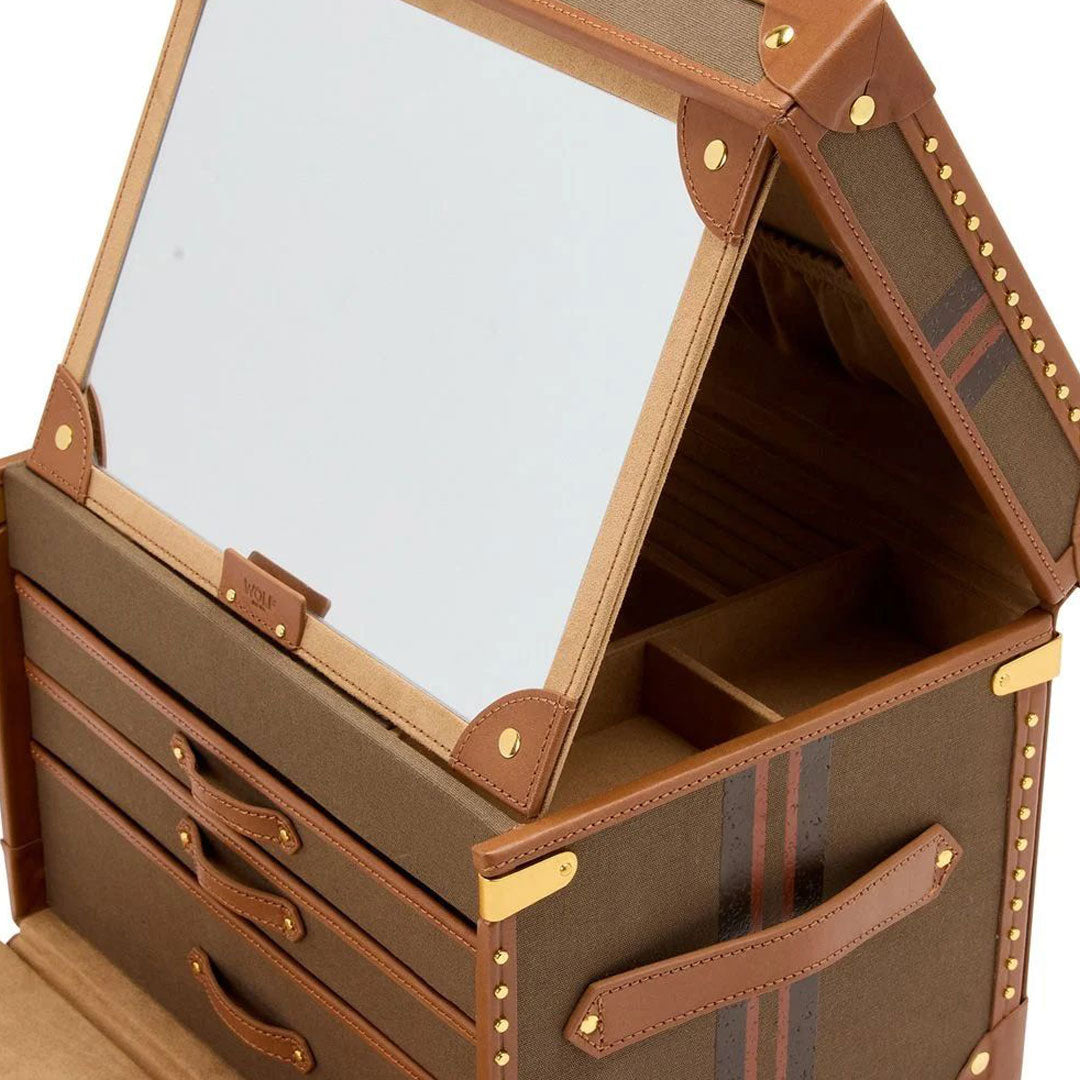 Ida Trunk Jewellery Box - Khaki