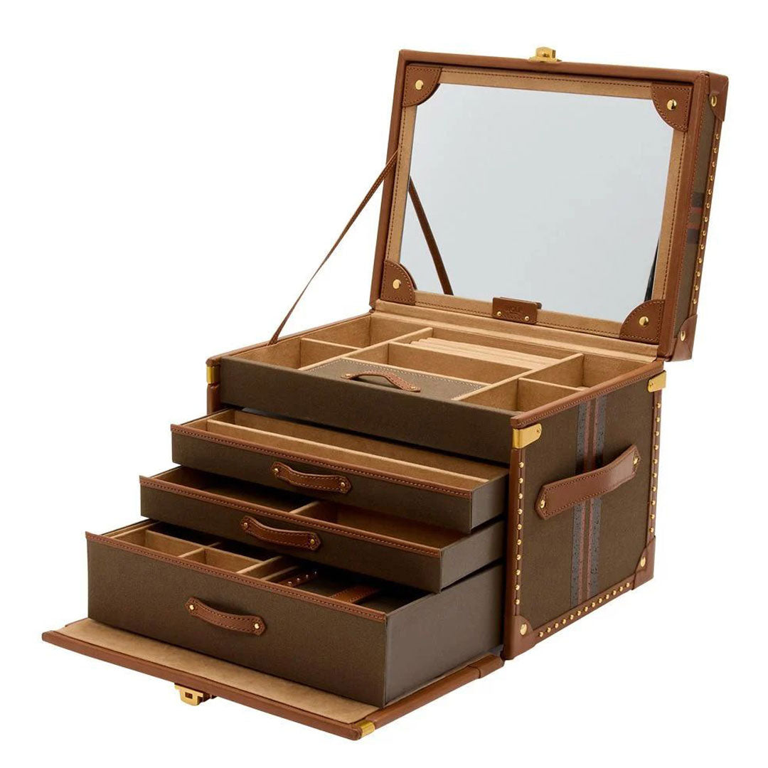 Ida Trunk Jewellery Box - Khaki