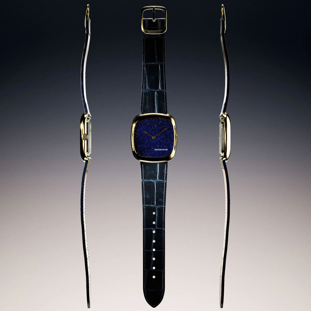 Midnight Aventurine in Gold Stainless