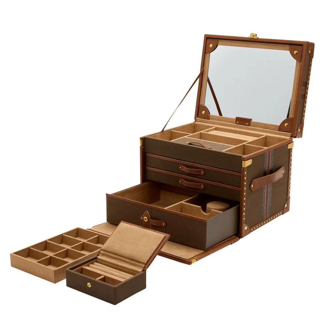 Ida Trunk Jewellery Box - Khaki