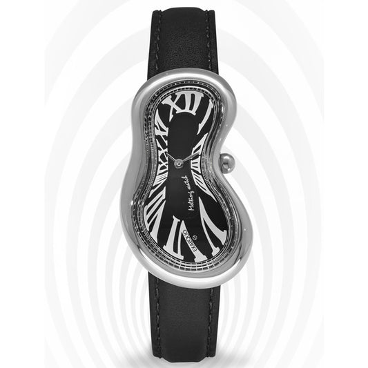 Melting Watch Silver Black