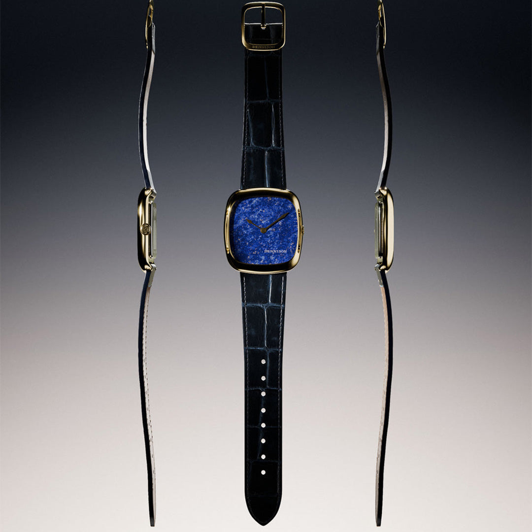 Natural Stone Lapis Lazuli in Gold