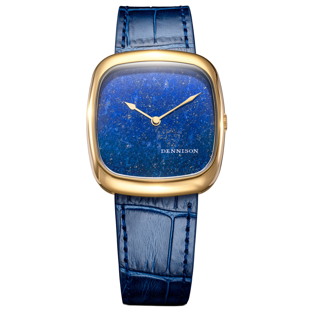 Natural Stone Lapis Lazuli in Gold