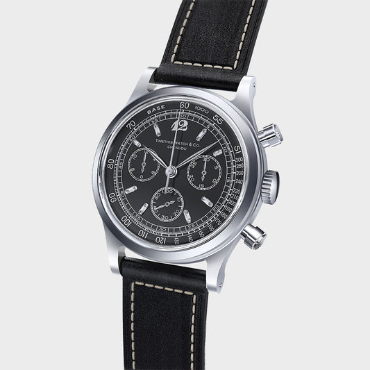 Vintage Chrono - Obsidian Black - Diamonds