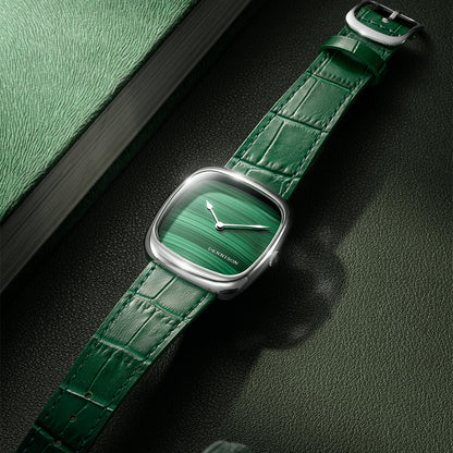 Natural Malachite Stone in Steel