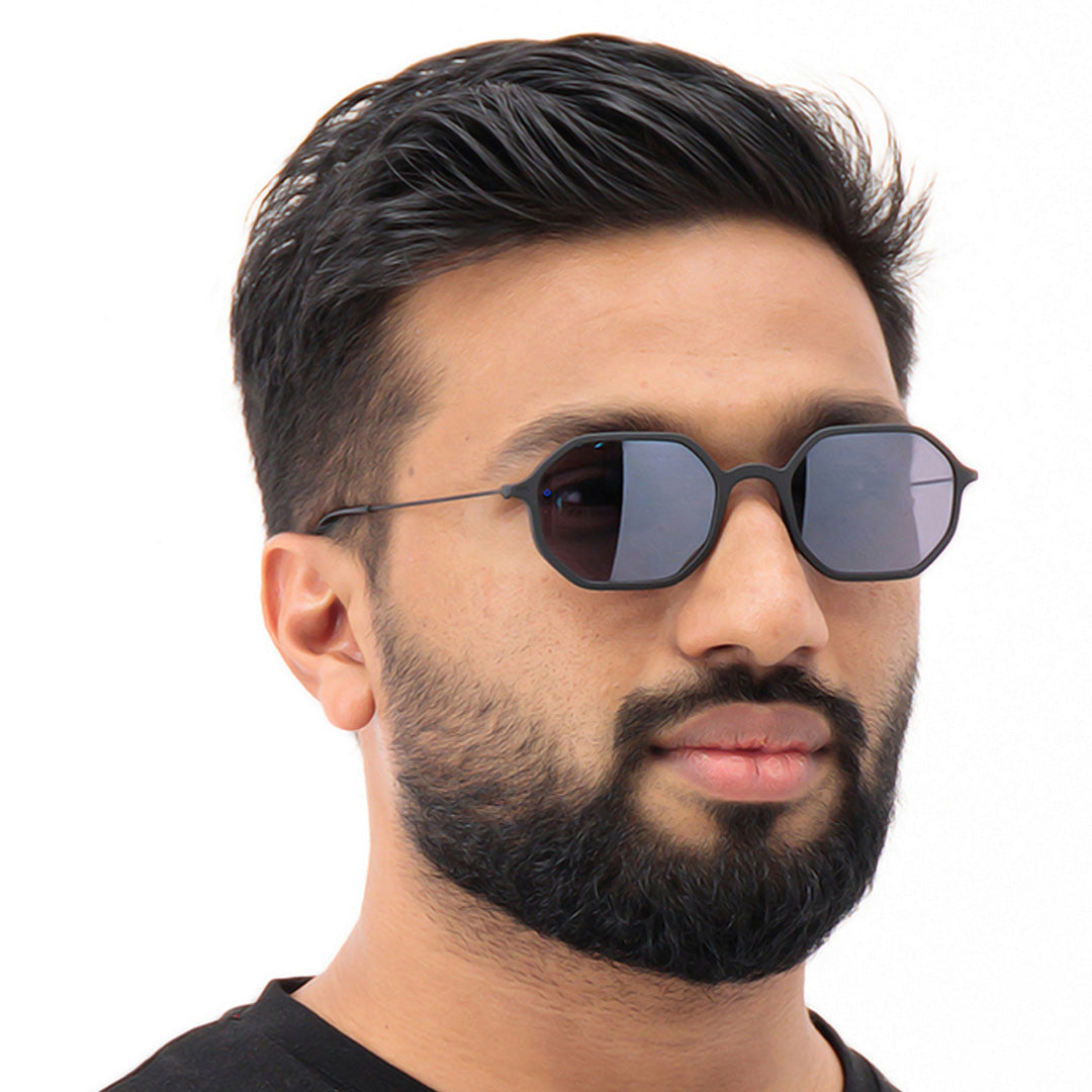 Matte Black Sunglasses - Octagonal