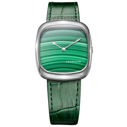 Natural Malachite Stone in Steel