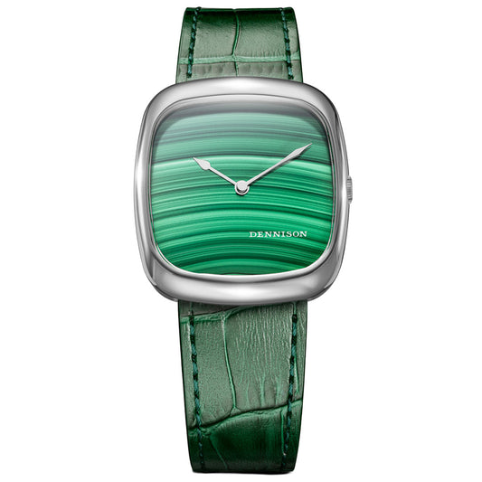 Natural Malachite Stone in Steel