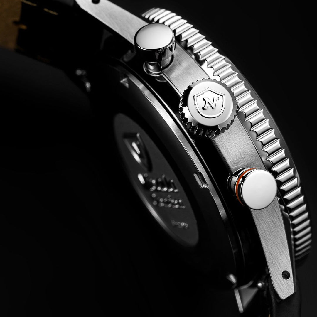 Chronoking Mecaquartz Racing Grey - Black Racing Strap