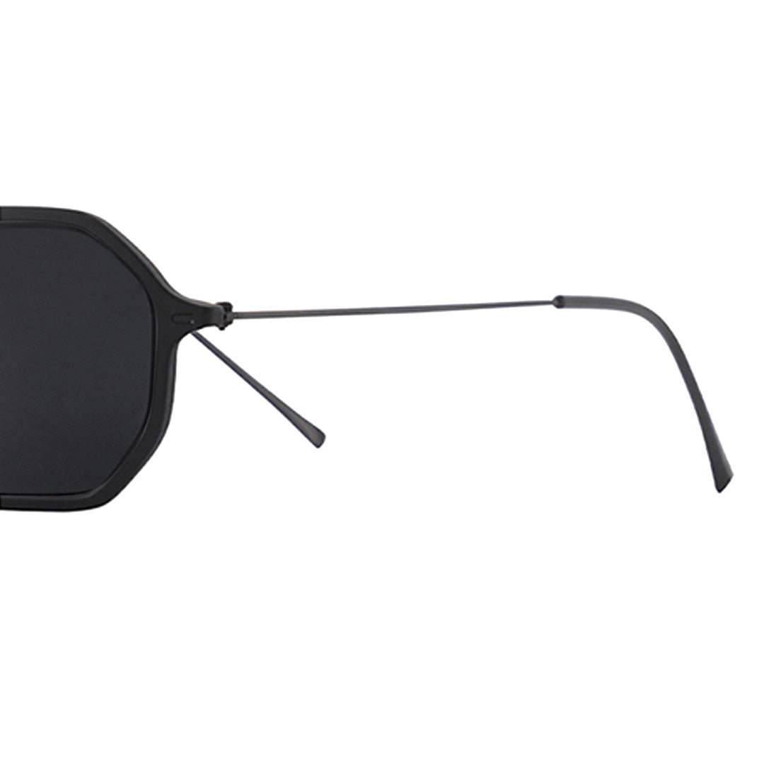 Matte Black Sunglasses - Octagonal