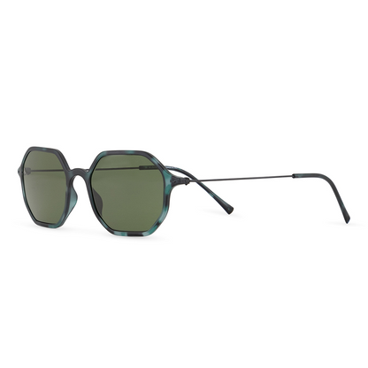Matt Green Marble Sunglasses– Octagonal