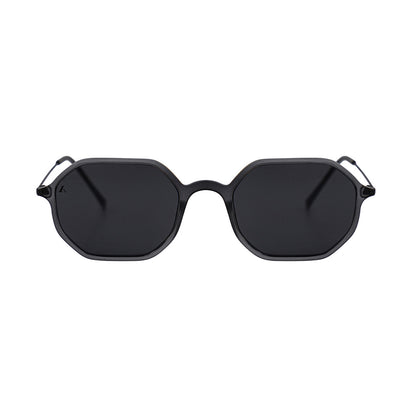 Dark Matte Gray Sunglasses - Octagonal