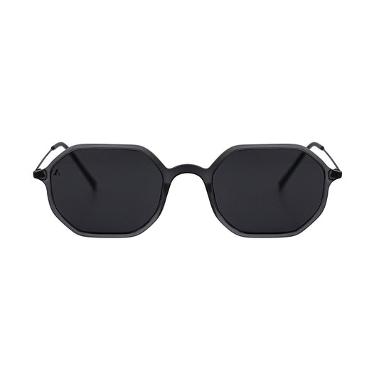 Dark Matte Gray Sunglasses - Octagonal