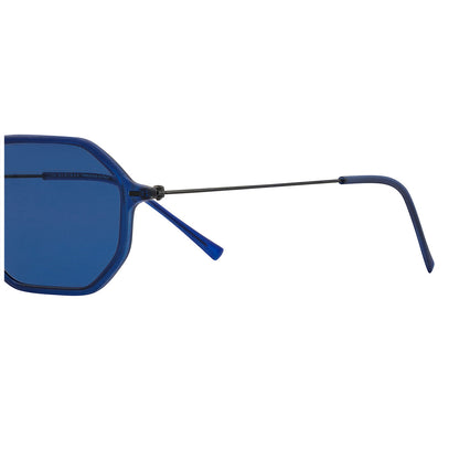 Matte Dark Blue Sunglasses - Octagonal