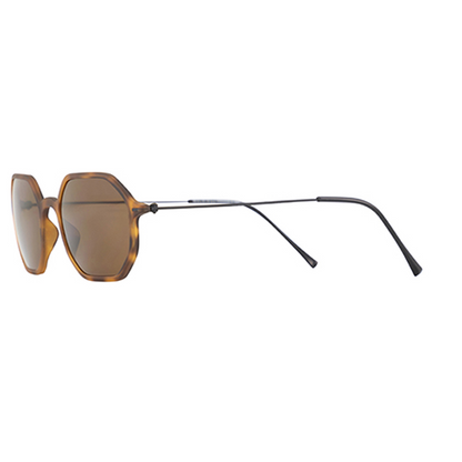 Matte Havana Brown Sunglasses-Octagonal