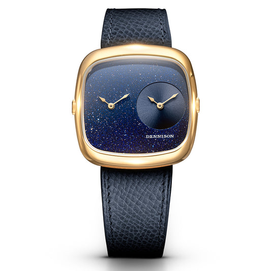 ALD Dual Time – Aventurine – Black Sunray In Gold