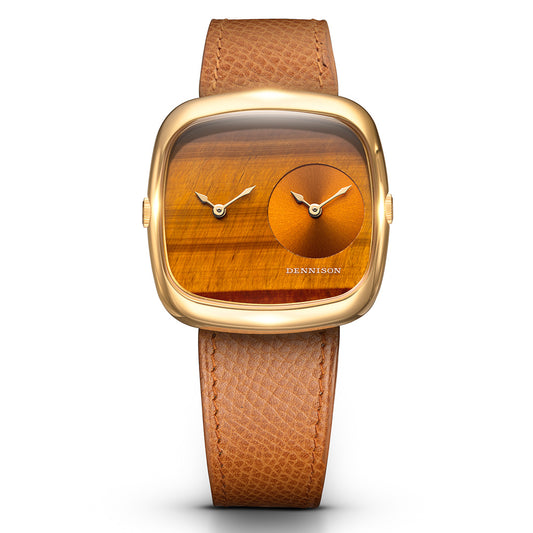 ALD Dual Time – Tiger Eye -  Sunray In Gold