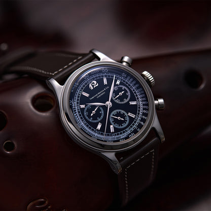 Vintage Chrono - Obsidian Black - Diamonds