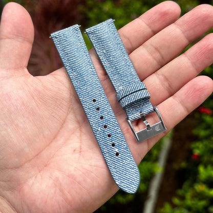 Stone Washed Denim Signature Strap