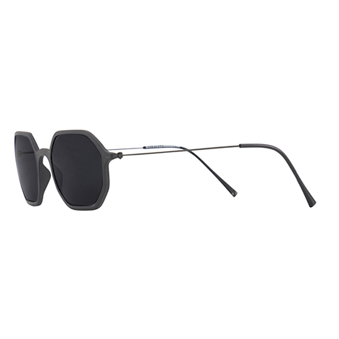 Matte Black Sunglasses - Octagonal
