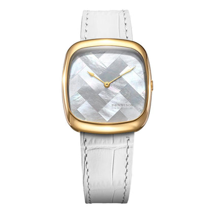 White MOP "Ghost" In Gold