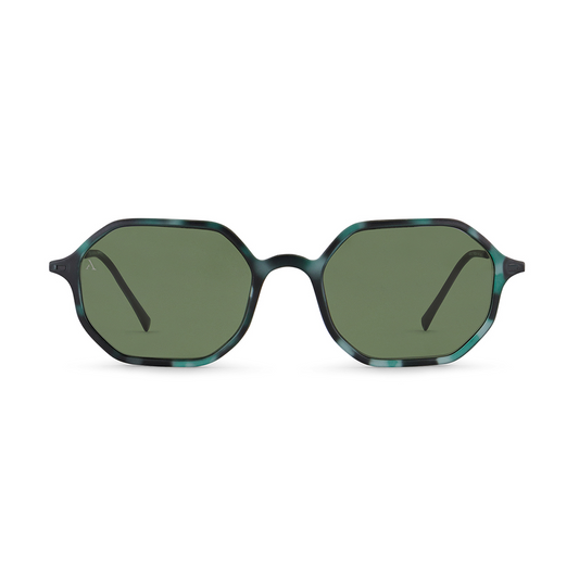 Matt Green Marble Sunglasses– Octagonal