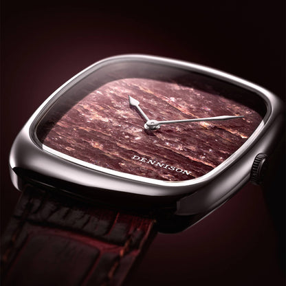 Natural Rubellite Stone In Steel