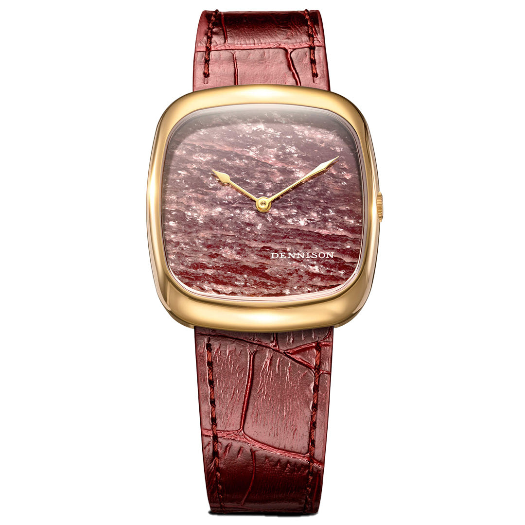 Natural Rubellite Stone In Gold