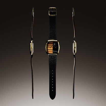 ALD Dual Time - عين النمر- ماربل بالذهب - ALD Dual Time - عين النمر بالذهب