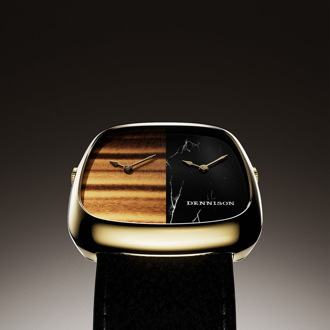 ALD Dual Time - عين النمر- ماربل بالذهب - ALD Dual Time - عين النمر بالذهب