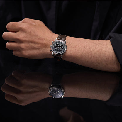 Vintage Chrono - Obsidian Black - Diamonds