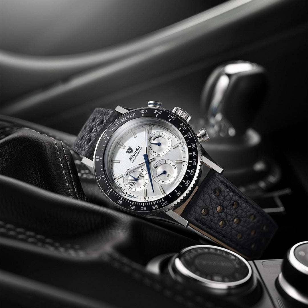 Chronoking Mecaquartz Racing Grey - Black Racing Strap