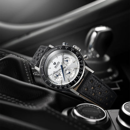 Chronoking Mecaquartz Racing Grey - Black Racing Strap