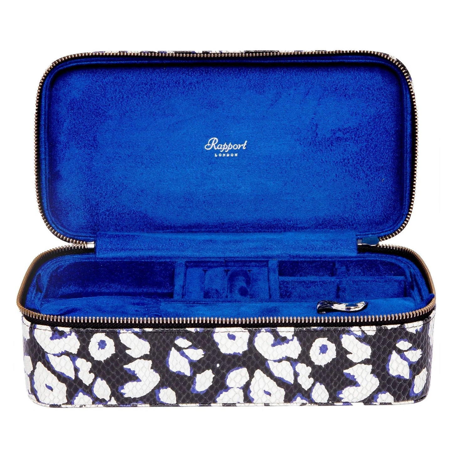 Sloane Jewellery Zip Case Rose Textured leather - Blue