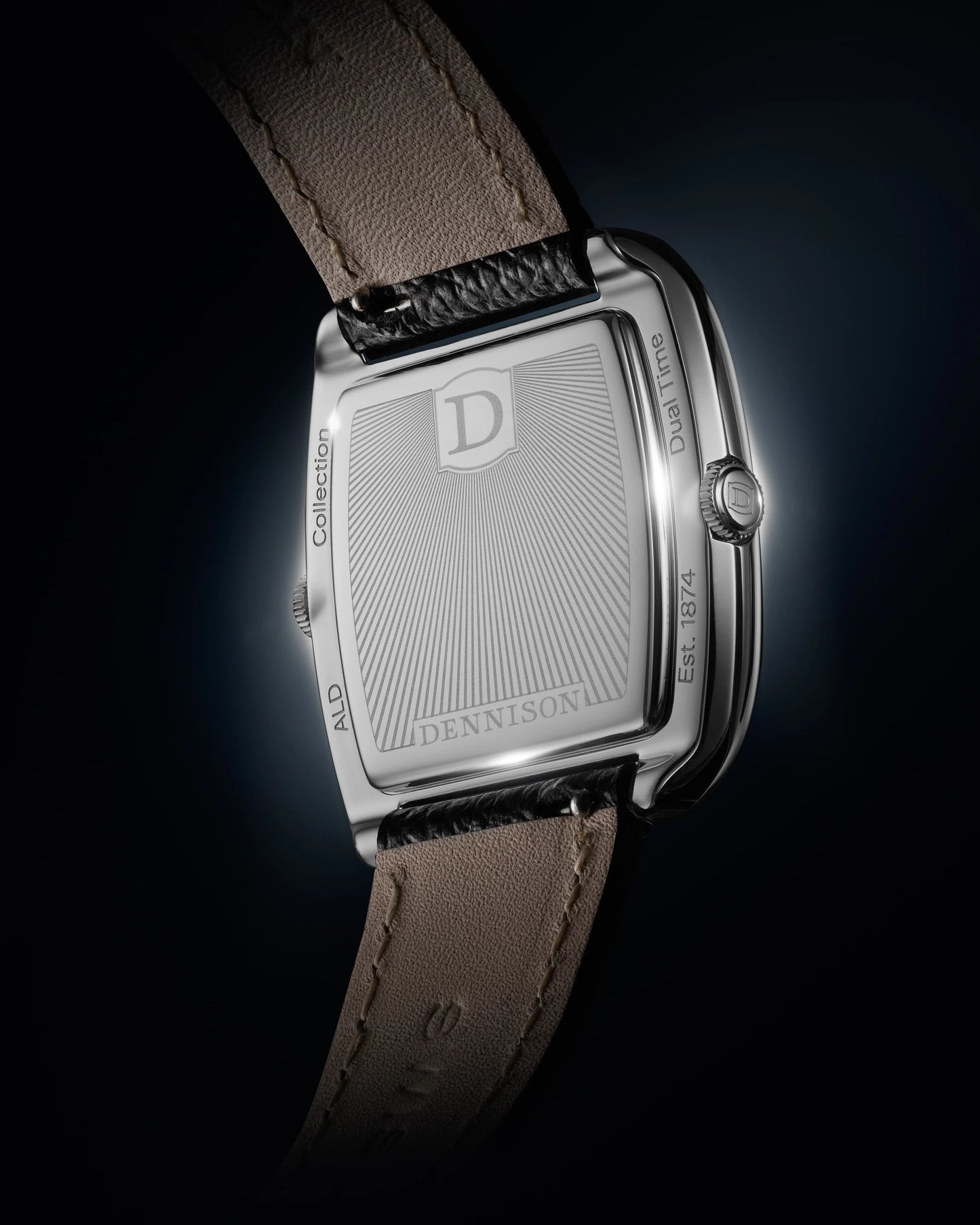 ALD Dual Time – Aventurine – Black Sunray In Steel