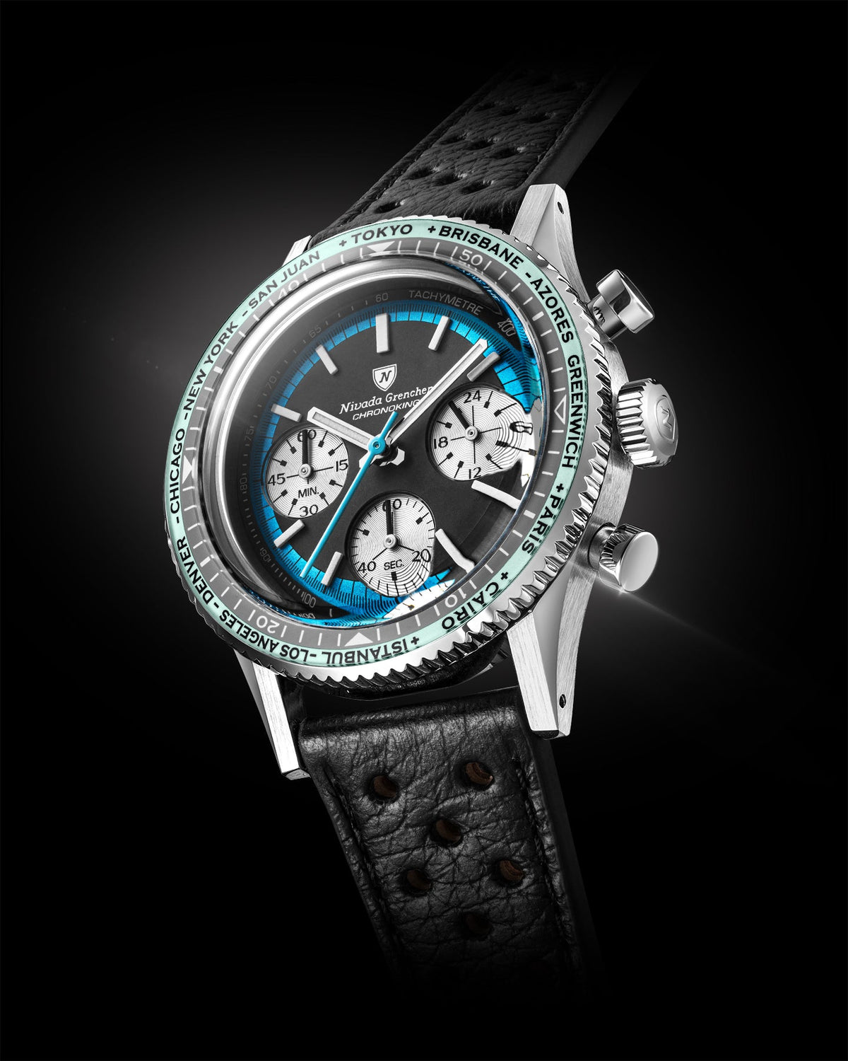 Chronoking Racing Blue - Interchangeable Bezel