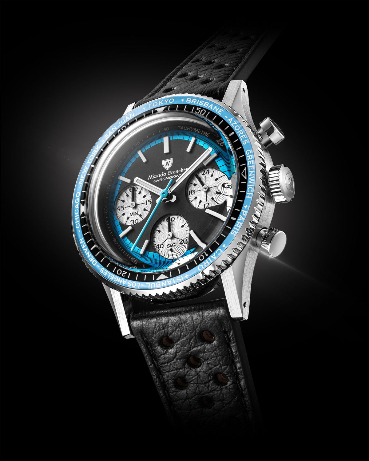 Chronoking Racing Blue - Interchangeable Bezel