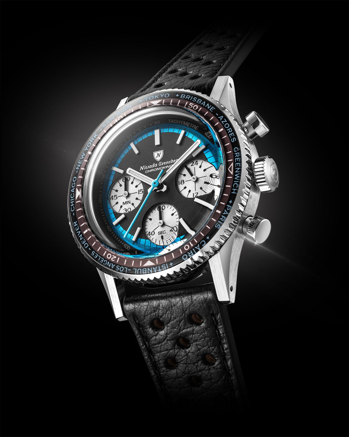 Chronoking Racing Blue - Interchangeable Bezel