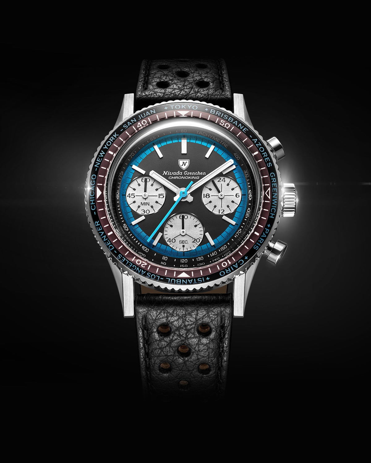 Chronoking Racing Blue - Interchangeable Bezel