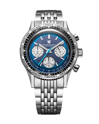 Chronoking Racing Blue Lagoon- Interchangeable Bezel
